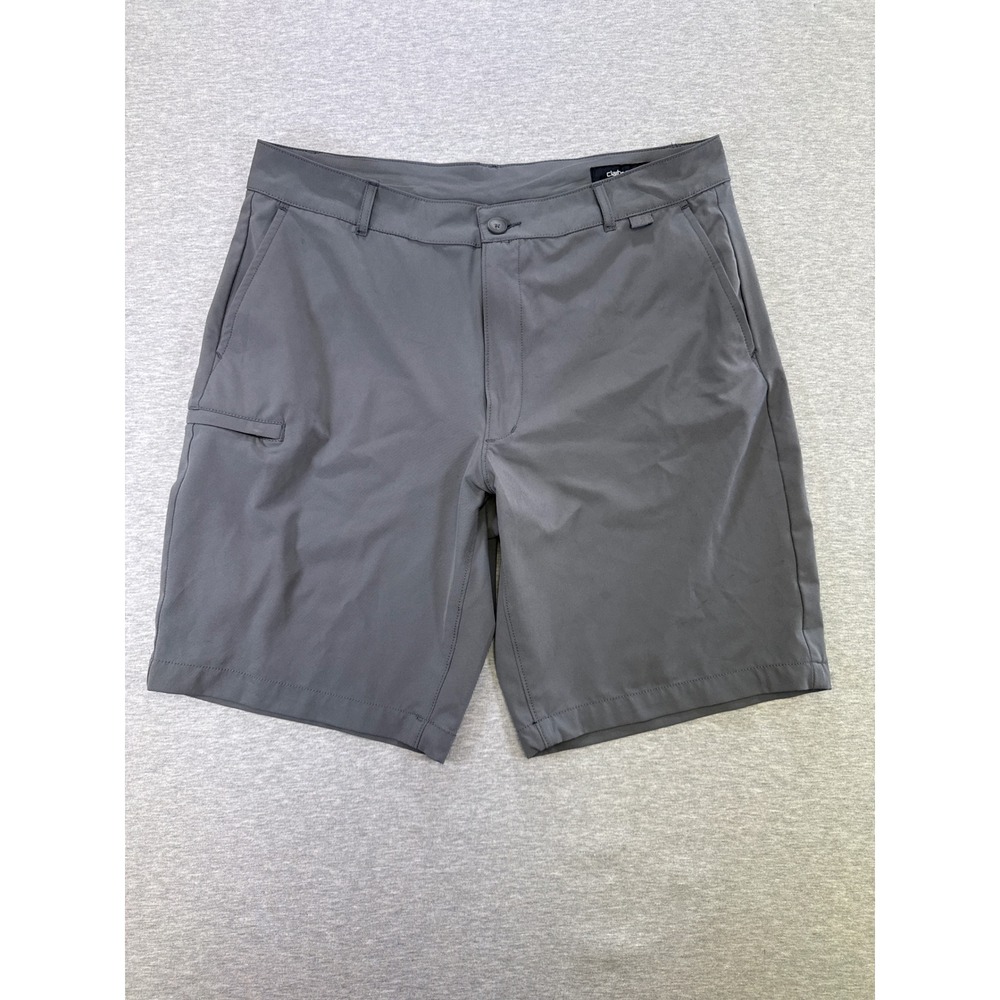 Claiborne‎ Mens Gray Performance Golf Shorts Size 34 Stretch Flat Front Utility